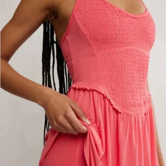 NEW FREE PEOPLE SMOCKIN HOT DRESS, SMALL - Picture 3 of 13